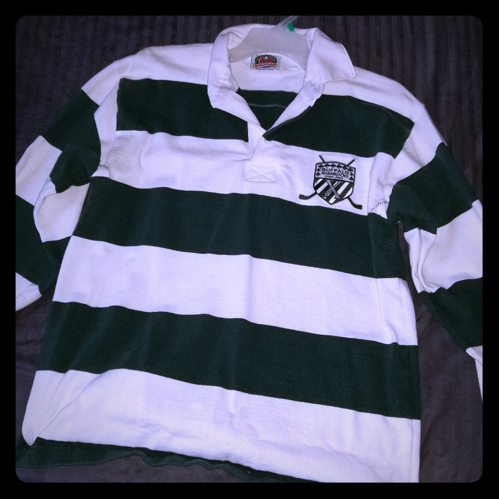 Buffalo shamrocks rugby style long sleeve